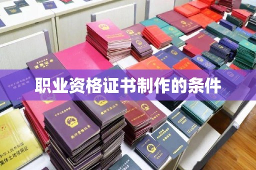 利州职业资格证书制作的条件